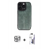 MARSİLYAN™- iPhone 16 Pro Max Kılıf Zirve Yansıma Serisi - Siyah Bilvis 3X AR Hayalet Cam Ekran Koruyucu + Pers Alüminyum Kamera Lens - GI