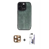 MARSİLYAN™- iPhone 16 Pro Max Kılıf Zirve Yansıma Serisi - Siyah Bilvis 3X AR Hayalet Cam Ekran Koruyucu + Pers Alüminyum Kamera Lens - CLTM