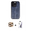 MARSİLYAN™- iPhone 16 Pro Max Kılıf Zirve Yansıma Serisi - Siyah Bilvis 3X AR Hayalet Cam Ekran Koruyucu + Pers Alüminyum Kamera Lens - CLTM