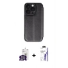 MARSİLYAN™- iPhone 16 Pro Max Kılıf Zirve Yansıma Serisi - Siyah Bilvis 3X AR HD Cam Ekran Koruyucu + Bilvis Titan Kamera Lens - GS