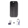 MARSİLYAN™- iPhone 16 Pro Max Kılıf Zirve Yansıma Serisi - Siyah Bilvis 3X AR HD Cam Ekran Koruyucu + Bilvis Titan Kamera Lens - TMGI