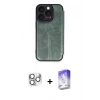 MARSİLYAN™- iPhone 16 Pro Max Kılıf Zirve Yansıma Serisi - Siyah Bilvis 5in1 3D Magic Cam Ekran Koruyucu + Pers Alüminyum Kamera Lens - GS