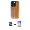 MARSİLYAN™- iPhone 16 Pro Max Kılıf Zirve Yansıma Serisi - Siyah Bilvis 5in1 3D Magic Cam Ekran Koruyucu + PVD Metal Kamera Lens - GD