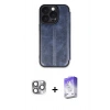 MARSİLYAN™- iPhone 16 Pro Max Kılıf Zirve Yansıma Serisi - Siyah Bilvis 5in1 3D Magic Cam Ekran Koruyucu + Pers Alüminyum Kamera Lens - GI