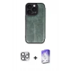 MARSİLYAN™- iPhone 16 Pro Max Kılıf Zirve Yansıma Serisi - Siyah Bilvis 5in1 3D Magic Cam Ekran Koruyucu + Pers Alüminyum Kamera Lens - GI