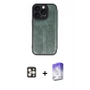 MARSİLYAN™- iPhone 16 Pro Max Kılıf Zirve Yansıma Serisi - Siyah Bilvis 5in1 3D Magic Cam Ekran Koruyucu + PVD Metal Kamera Lens - GD