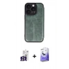 MARSİLYAN™- iPhone 16 Pro Max Kılıf Zirve Yansıma Serisi - Siyah Bilvis 5in1 5D Magic Hayalet Cam Ekran Koruyucu + Titanyum Gri Bilvis Titan Kamera Lens