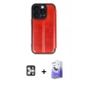 MARSİLYAN™- iPhone 16 Pro Max Kılıf Zirve Yansıma Serisi - Siyah Bilvis 5in1 5D Magic Hayalet Cam Ekran Koruyucu + PVD Metal Kamera Lens - GS