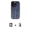 MARSİLYAN™- iPhone 16 Pro Max Kılıf Zirve Yansıma Serisi - Siyah Bilvis Hayalet Cam Ekran Koruyucu + PVD Metal Kamera Lens - GS