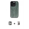 MARSİLYAN™- iPhone 16 Pro Max Kılıf Zirve Yansıma Serisi - Siyah Bilvis Hayalet Cam Ekran Koruyucu + PVD Metal Kamera Lens - GS