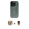 MARSİLYAN™- iPhone 16 Pro Max Kılıf Zirve Yansıma Serisi - Siyah Buffer Cam Ekran Koruyucu + Çöl Titanyum Pers Alüminyum Kamera Lens