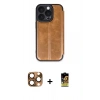 MARSİLYAN™- iPhone 16 Pro Max Kılıf Zirve Yansıma Serisi - Siyah Buffer Cam Ekran Koruyucu + Çöl Titanyum Pers Alüminyum Kamera Lens