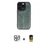 MARSİLYAN™- iPhone 16 Pro Max Kılıf Zirve Yansıma Serisi - Siyah Buffer Cam Ekran Koruyucu + Pers Alüminyum Kamera Lens - GI