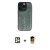MARSİLYAN™- iPhone 16 Pro Max Kılıf Zirve Yansıma Serisi - Siyah Buffer Cam Ekran Koruyucu + PVD Metal Kamera Lens - GD