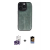 MARSİLYAN™- iPhone 16 Pro Max Kılıf Zirve Yansıma Serisi - Siyah Buffer Hayalet Cam Ekran Koruyucu + Bilvis Titan Kamera Lens - SH