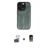 MARSİLYAN™- iPhone 16 Pro Max Kılıf Zirve Yansıma Serisi - Siyah Buffer Hayalet Cam Ekran Koruyucu + Bilvis Titan Kamera Lens - TMGI