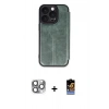 MARSİLYAN™- iPhone 16 Pro Max Kılıf Zirve Yansıma Serisi - Siyah Buffer Hayalet Cam Ekran Koruyucu + Pers Alüminyum Kamera Lens - GI