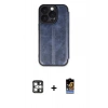 MARSİLYAN™- iPhone 16 Pro Max Kılıf Zirve Yansıma Serisi - Siyah Buffer Hayalet Cam Ekran Koruyucu + PVD Metal Kamera Lens - GS