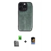 MARSİLYAN™- iPhone 16 Pro Max Kılıf Zirve Yansıma Serisi - Siyah Buffer Hayalet Cam Ekran Koruyucu + Raze Metal Kamera Lens - SH