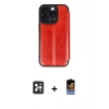 MARSİLYAN™- iPhone 16 Pro Max Kılıf Zirve Yansıma Serisi - Siyah Buffer Hayalet Cam Ekran Koruyucu + Siyah PVD Metal Kamera Lens