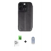 MARSİLYAN™- iPhone 16 Pro Max Kılıf Zirve Yansıma Serisi - Siyah Joko Magic 5D Cam + Raze Metal Kamera Lens - BZ