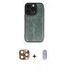 MARSİLYAN™- iPhone 16 Pro Max Kılıf Zirve Yansıma Serisi - Siyah Joko Magic 5D Cam + Çöl Titanyum Pers Alüminyum Kamera Lens