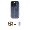 MARSİLYAN™- iPhone 16 Pro Max Kılıf Zirve Yansıma Serisi - Siyah Joko Magic 5D Cam + Çöl Titanyum Pers Alüminyum Kamera Lens