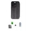MARSİLYAN™- iPhone 16 Pro Max Kılıf Zirve Yansıma Serisi - Siyah Joko Magic 5D Cam + Raze Metal Kamera Lens - SH