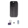 MARSİLYAN™- iPhone 16 Pro Max Kılıf Zirve Yansıma Serisi - Siyah Joko Magic 5D Cam + Bilvis Titan Kamera Lens - SH