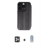 MARSİLYAN™- iPhone 16 Pro Max Kılıf Zirve Yansıma Serisi - Siyah Joko Magic 5D Cam + PVD Metal Kamera Lens - SH