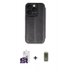 MARSİLYAN™- iPhone 16 Pro Max Kılıf Zirve Yansıma Serisi - Siyah Joko Magic 5D Hayalet Cam + Bilvis Titan Kamera Lens - GS