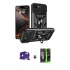 MARSİLYAN™- iPhone 16E Kılıf Ahenk Klasik - Şeffaf 360 Full Body Arka Koruyucu + Bilvis Titan Kamera Lens - SH