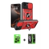 MARSİLYAN™- iPhone 16E Kılıf Ahenk Klasik - Şeffaf 360 Full Body Arka Koruyucu + Raze Metal Kamera Lens - SH