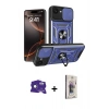 MARSİLYAN™- iPhone 16E Kılıf Ahenk Klasik - Siyah Bilvis 3D Cam Ekran Koruyucu + Bilvis Titan Kamera Lens - RW