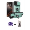 MARSİLYAN™- iPhone 16E Kılıf Ahenk Klasik - Siyah Bilvis Hayalet Cam Ekran Koruyucu + Bilvis Titan Kamera Lens - SH