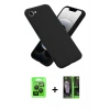 MARSİLYAN™- iPhone 16E Kılıf Ahenk Serisi - Şeffaf 360 Full Body Arka Koruyucu + Raze Metal Kamera Lens - SH