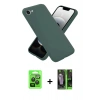 MARSİLYAN™- iPhone 16E Kılıf Ahenk Serisi - Şeffaf 360 Full Body Arka Koruyucu + Raze Metal Kamera Lens - SH