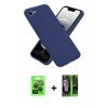 MARSİLYAN™- iPhone 16E Kılıf Ahenk Serisi - Şeffaf 360 Full Body Arka Koruyucu + Raze Metal Kamera Lens - SH
