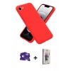 MARSİLYAN™- iPhone 16E Kılıf Ahenk Serisi - Siyah Bilvis 3D Cam Ekran Koruyucu + Bilvis Titan Kamera Lens - RW