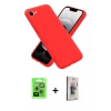 MARSİLYAN™- iPhone 16E Kılıf Ahenk Serisi - Siyah Bilvis 3D Cam Ekran Koruyucu + Raze Metal Kamera Lens - GS