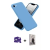 MARSİLYAN™- iPhone 16E Kılıf Ahenk Serisi - Siyah Bilvis Hayalet Cam Ekran Koruyucu + Bilvis Titan Kamera Lens - RW