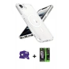 MARSİLYAN™- iPhone 16E Kılıf Ahenk Yansıma Prime - Şeffaf 360 Full Body Arka Koruyucu + Bilvis Titan Kamera Lens - RW