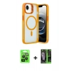 MARSİLYAN™- iPhone 16E Kılıf Akış Form - Şeffaf 360 Full Body Arka Koruyucu + Raze Metal Kamera Lens - SH