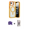 MARSİLYAN™- iPhone 16E Kılıf Akış Form - Siyah Bilvis 3D Cam Ekran Koruyucu + Bilvis Titan Kamera Lens - SH