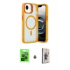 MARSİLYAN™- iPhone 16E Kılıf Akış Form - Siyah Bilvis 3D Cam Ekran Koruyucu + Raze Metal Kamera Lens - SH
