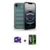 MARSİLYAN™- iPhone 16E Kılıf Atlas Koleksiyonu - Şeffaf 360 Full Body Arka Koruyucu + Bilvis Titan Kamera Lens - RW