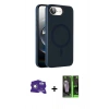 MARSİLYAN™- iPhone 16E Kılıf Çekirdek Modern Prime - Şeffaf 360 Full Body Arka Koruyucu + Bilvis Titan Kamera Lens - BZ