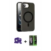MARSİLYAN™- iPhone 16E Kılıf Çekirdek Modern Prime - Şeffaf 360 Full Body Arka Koruyucu + Bilvis Titan Kamera Lens - BZ