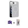 MARSİLYAN™- iPhone 16E Kılıf Çekirdek Modern Prime - Siyah Bilvis 3D Cam Ekran Koruyucu + Bilvis Titan Kamera Lens - BZ