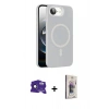 MARSİLYAN™- iPhone 16E Kılıf Çekirdek Modern Prime - Siyah Bilvis 3D Cam Ekran Koruyucu + Bilvis Titan Kamera Lens - SH